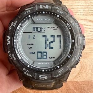Armitron mens pro sport digital watch NEW BATTERY
